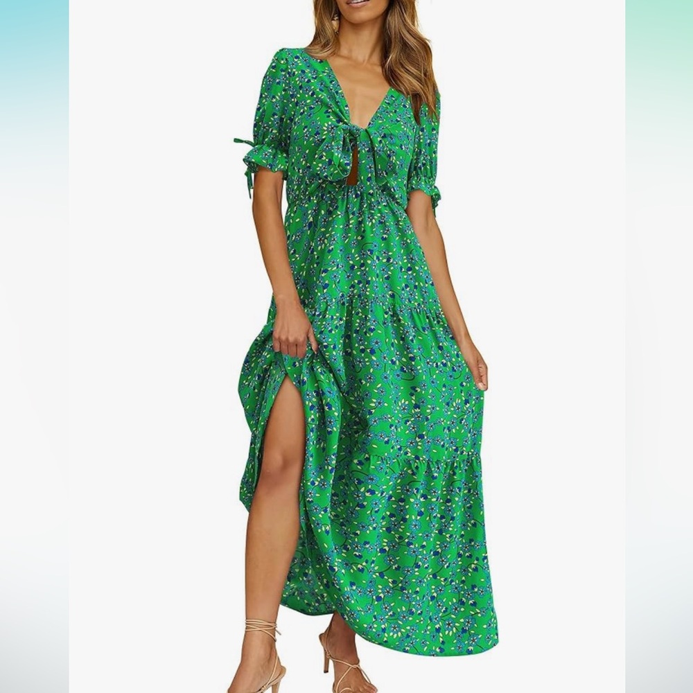 BTFBM boho green dress